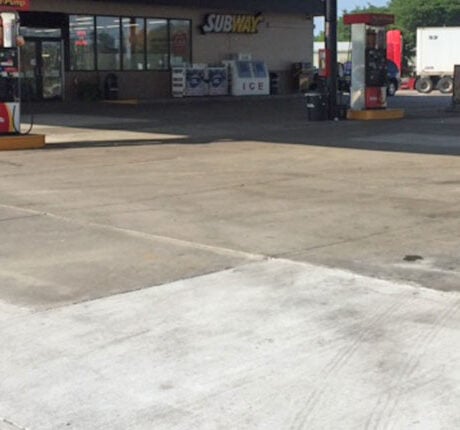 Concrete Patch at Gas Station